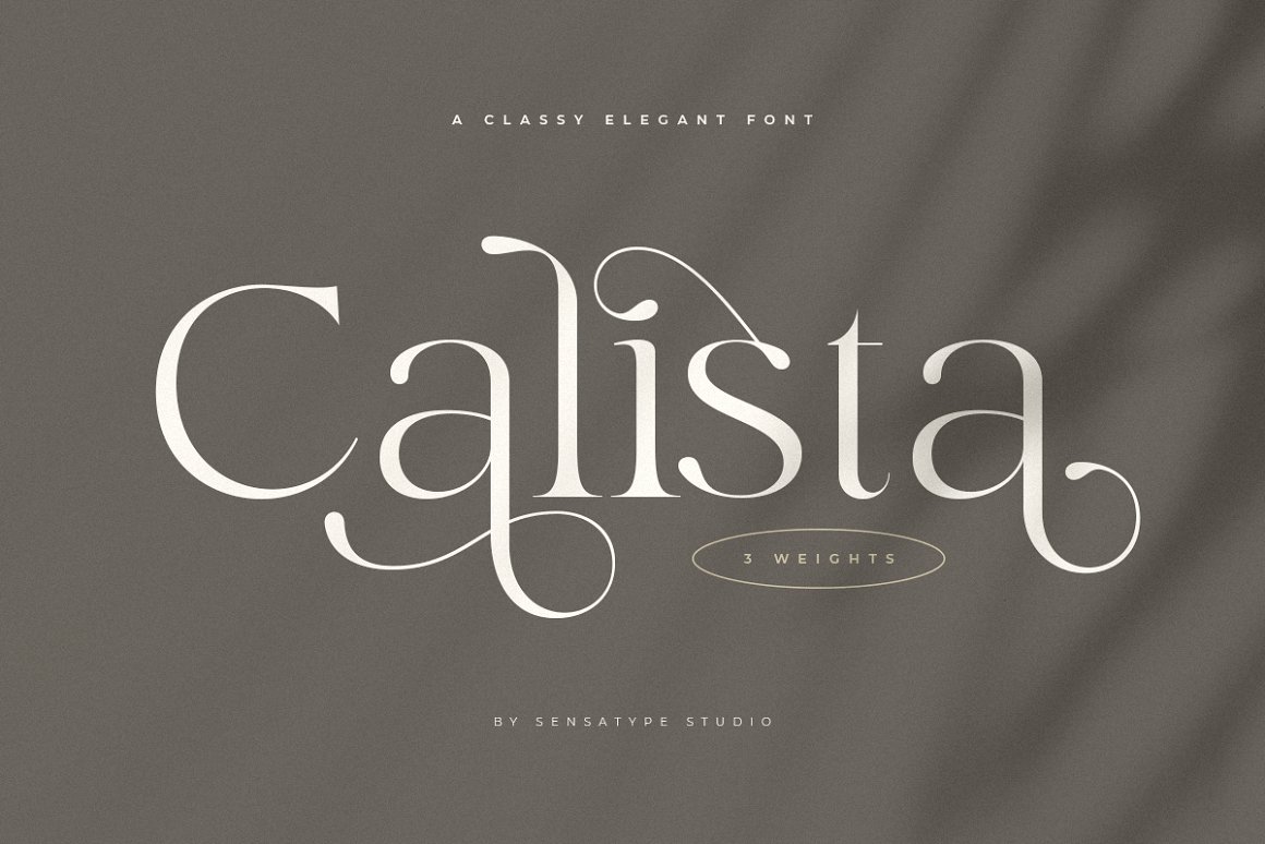Calista - Classy Elegant Font beauty clean curve design display feminine instagram logo logotype modern packaging retro typeface unique