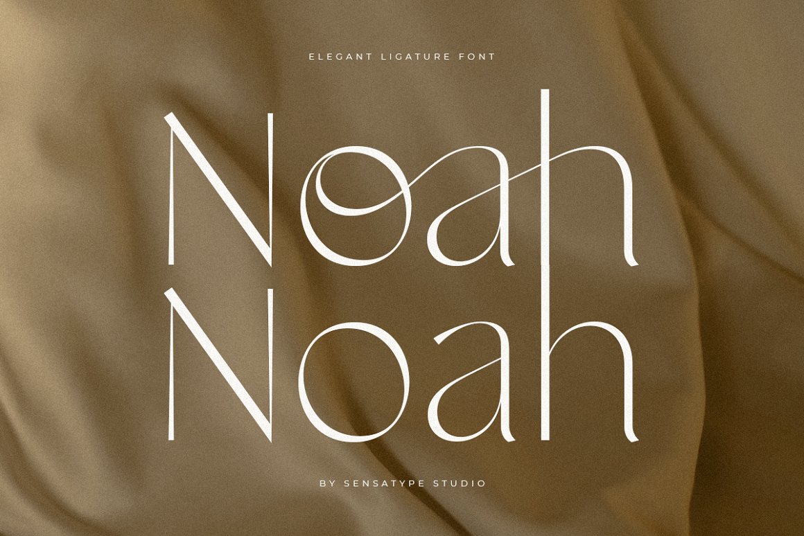 Noah - Elegant Ligature Font beautiful beauty classy lettering logo font logotype serif type typeface wedding