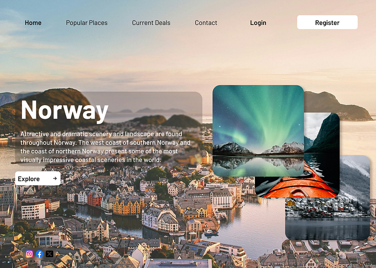 Travel Website Home page by Kenan Kazimov on Dribbble