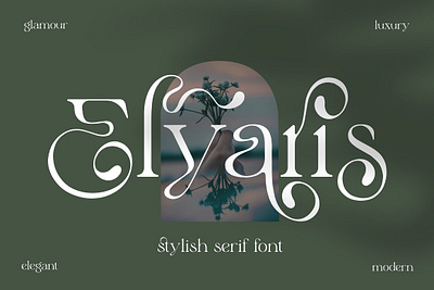Elyaris branding font elegant fashion glamour logo font luxury modern serif serif stylish typeface typography