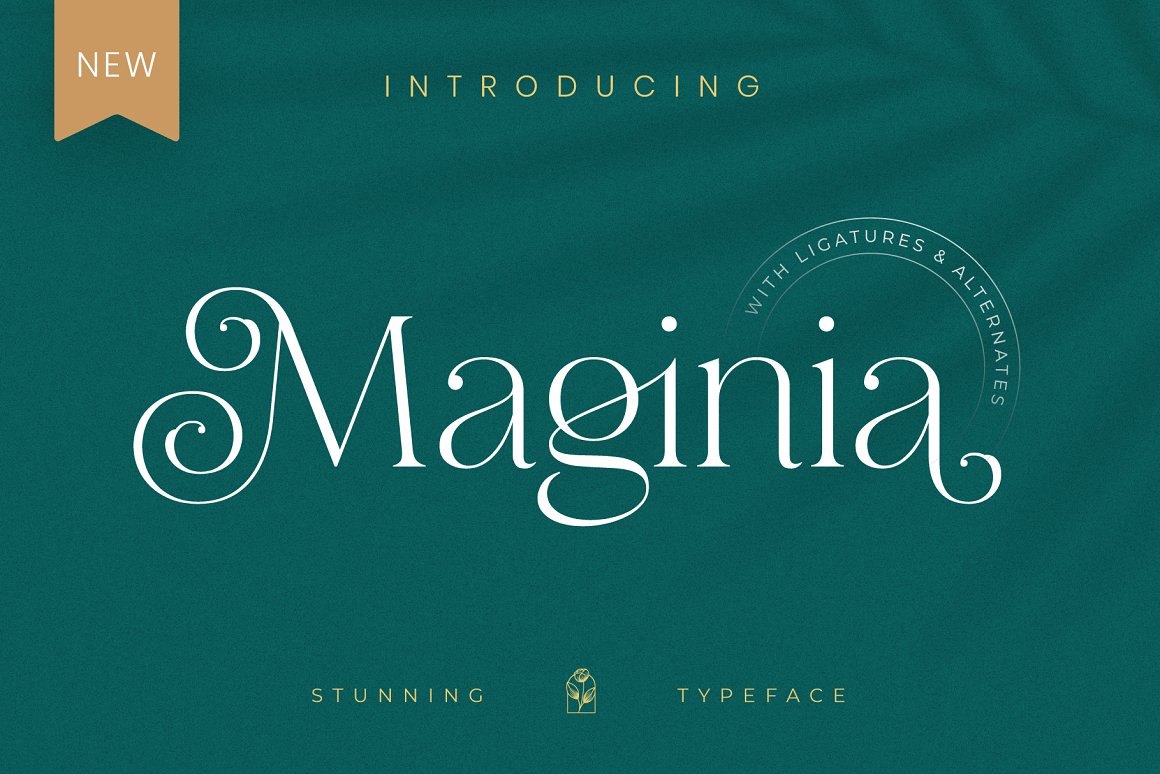 Maginia Font branding classic font classy display font elegant elegant serif fashion feminime invitation ligature logo logotype luxurious