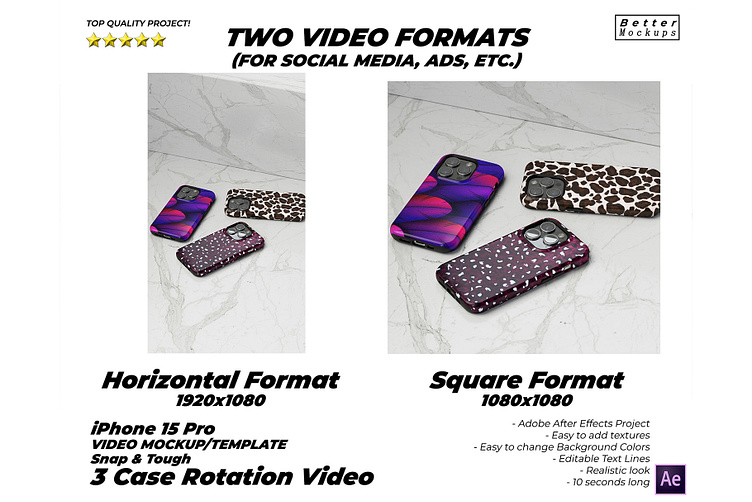 iPhone 15 Pro Tough Snap 3 Case Rotation Video Mockup by Augustinas on  Dribbble