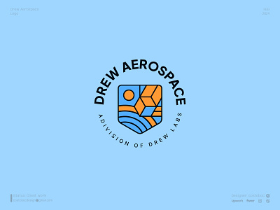 Drew Aerospace branding design icon logo logodesign logotype minimal vector