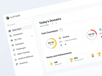 Habit Tracker & Task Management Web App app application daily dashboard design product product design progress to do list ui uiux design ux web app web application