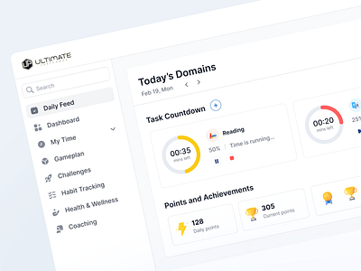 Habit Tracker & Task Management Web App app application daily dashboard design product product design progress to do list ui uiux design ux web app web application