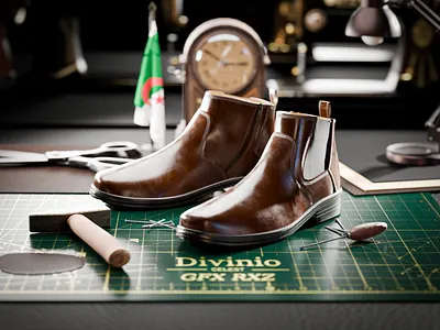 Divioni Chelsea Boot | 3D Social Media Ad 3d 3d advertisment 3d animation 3d motion 3d product animation boots branding chelsea crafts leather product shoes workshop