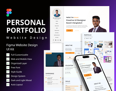 Personal Portfolio Website UI Design hero section personal portfolio portfolio portfolio ui ui ui design uxui website design website ui design