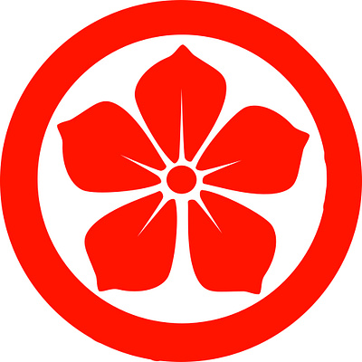 Red Sakura Logo for Genki Travel International. branding design graphic design illustration logo typography ui ux