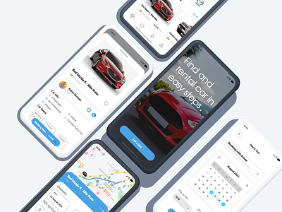 Rentcar-app figma graphic design ui