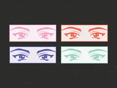 Anime Eyes anime cowboy bebop digital artwork eyes faye valentine illustration japanese manga procreate