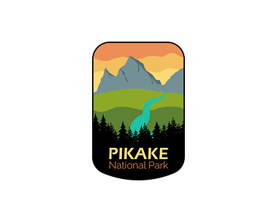 PIKAKE National Park logo branding dailylogochallenge design graphic design illustration logo typography vector