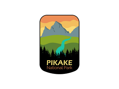 PIKAKE National Park logo branding dailylogochallenge design graphic design illustration logo typography vector