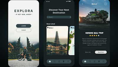 Tourist Guide Mobile App Design app app design branding design graphic design ui ui design ux