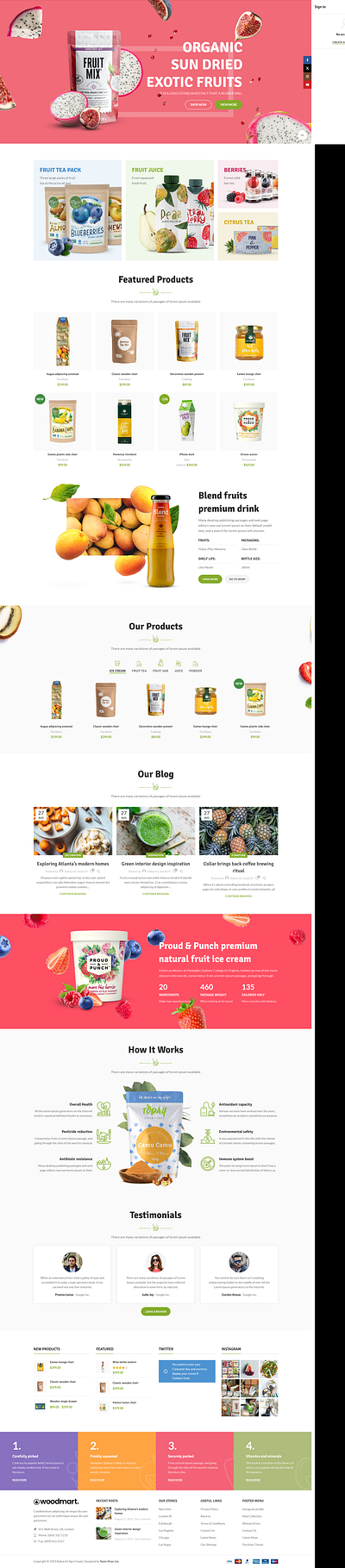 WordPress Fruit Website Design design elementor pro responsive website ui web design website design wordpress website