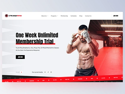 Webdesign for MMA project design graphic design gym landingpage mma uidesign uxdesign webdesign