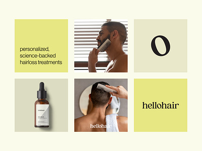 Hellohair Logo and Branding clever logo hair hair product hairloss minimal modern natural natural product simple smart logo