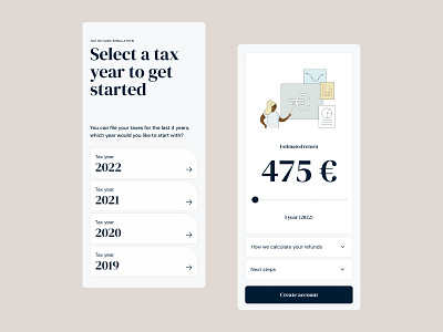 Taxation 💸 ai fintech mobile tax ui