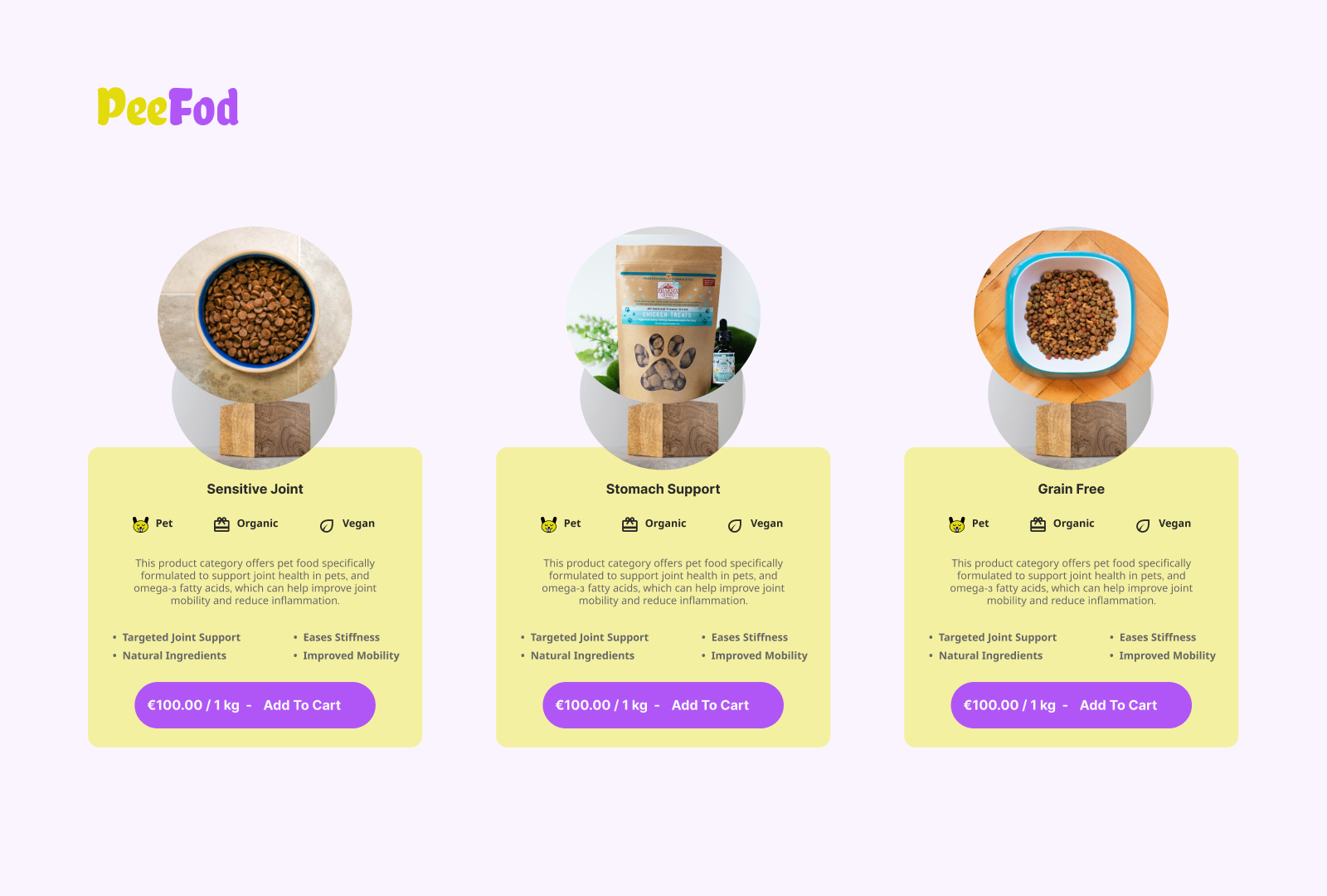 PeeFod: Pet Product Quiz design figma product design product quiz ui user centeric design user centric ux