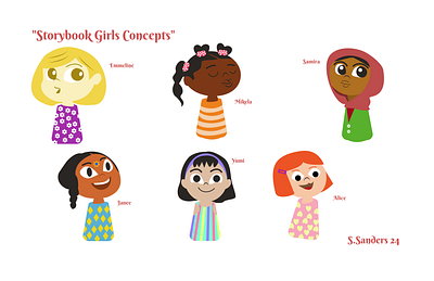 Girl Concepts affinitydesigner character design illustration vector