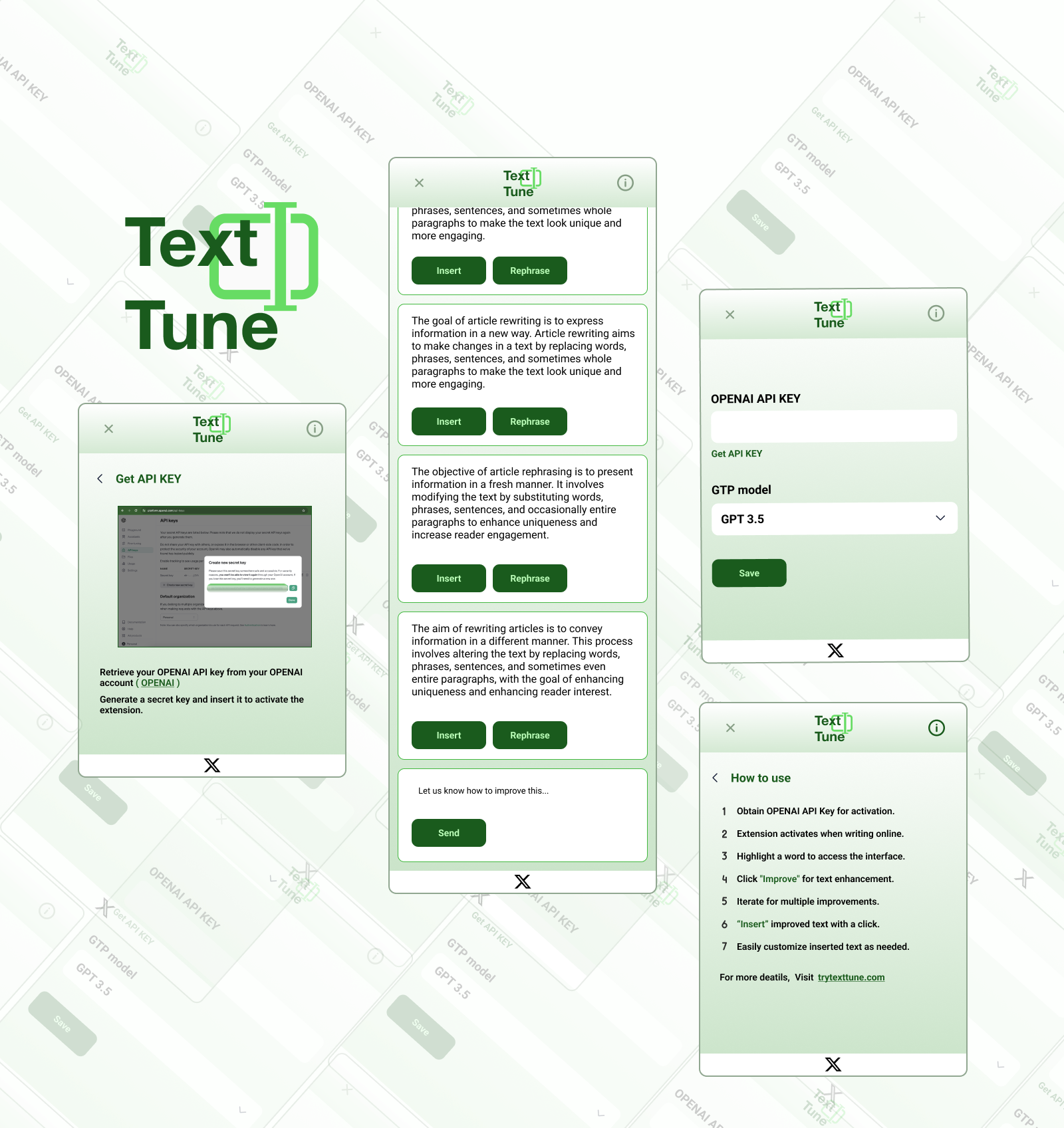 TextTune: a website extension figma product design ui user centeric design ux website extension