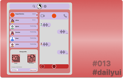 #013 #UIX101 challenge completed. #013 #dailyui chat daily dailyui direct message figma ui uix101 ux