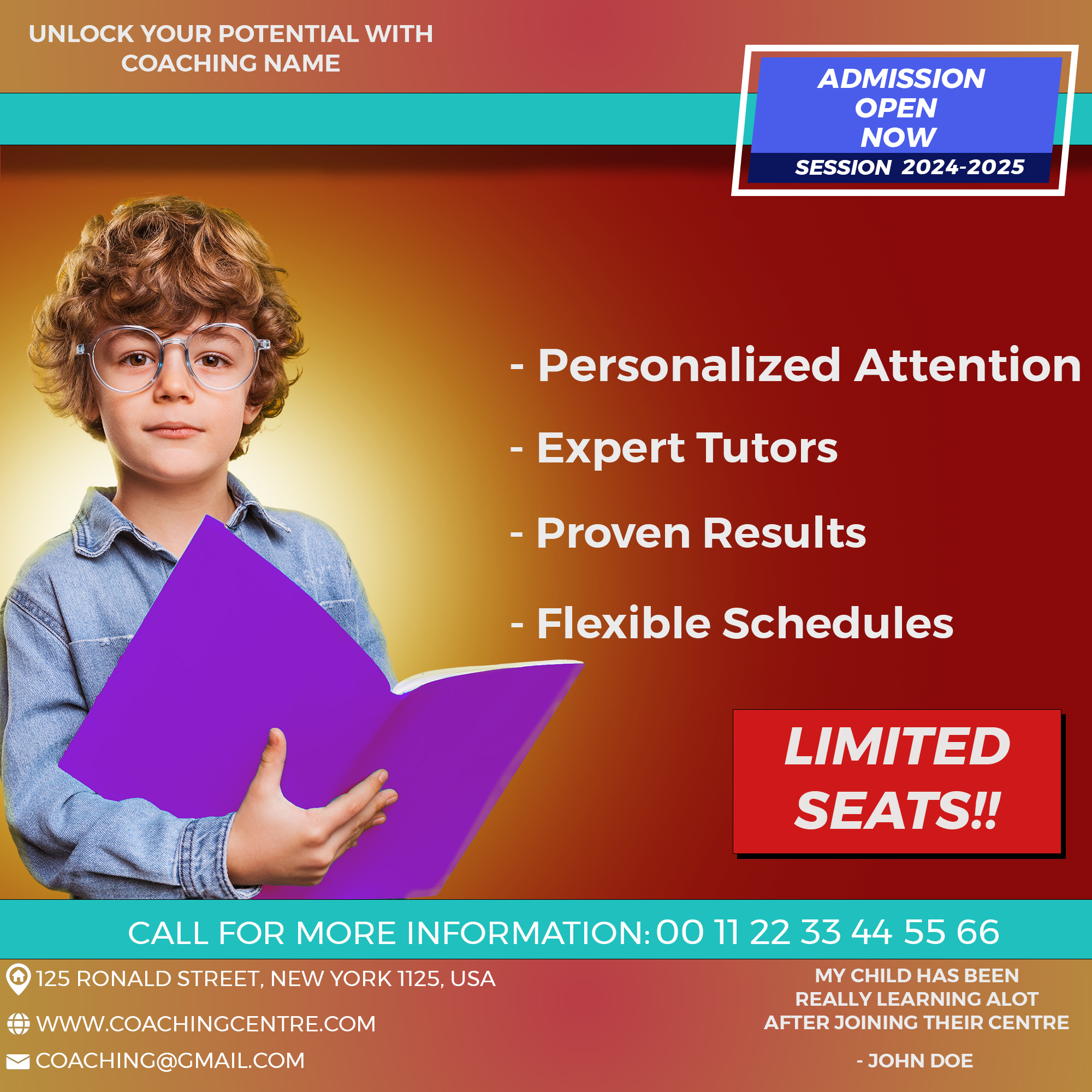 EYE CATCHY POSTER FOR TUTORING/COACHING CENTRE adobe photoshop coaching centre freelancer freelancing graphic design graphic designer portfolio poster design social media post study tutoring