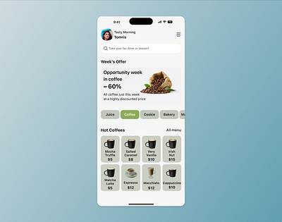 Food & Drink menu items app design dailyui design drink menu items ui uidesign ux