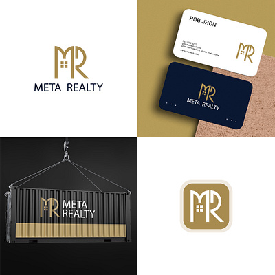 Logo design for META REALTY | Professional Logo | Modern Logo minimal logo design outlined logo design
