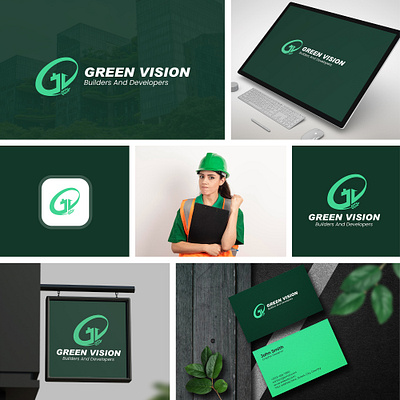 Logo design for Green Vision | Minimalist logo | Modern Logo identity design