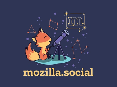 Illustration for Mozilla Social illustration vector