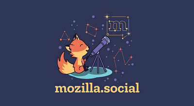 Illustration for Mozilla Social illustration vector