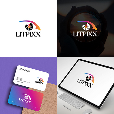 Logo design for LITPIXX | Modern logo | Modern Logo outlined logo