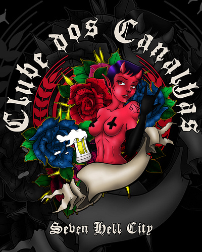 Clube Dos Canalhas branding commissionsopen di digitalart digitalpainging graphic design illustration illustrator logo