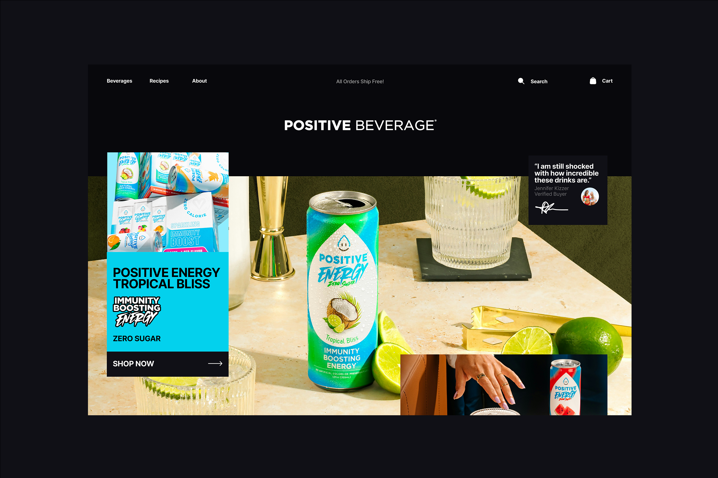 Positive Beverage Web Design