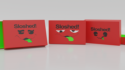 'Sloshed' board game redesign task (personal project) branding graphic design identity package design packaging