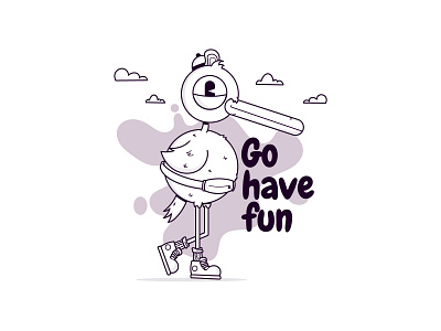 Go have fun! animation branding cartoon character design drawing flat graphic design illustration illustrator logo minimal motion graphics posterdesign ui vector visualdesigner