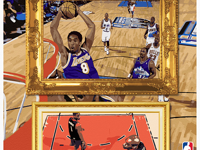 CLASSIC SPORTS ARTWORK (NBA) freelance graphic design illustration