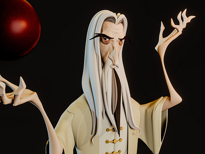 Saruman 3d 3dmodel blender characterart characterdesign charactermodeling digitalart lordoftherings lotr modeling saruman