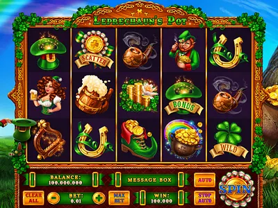Leprechaun themed slot machine - Game reels design design digital art digital artist gambling game art game design game designer game reels graphic design irish slot leprechaun leprechaun slot reels slot design slot designer slot game art slot game design slot machine slot reels ui