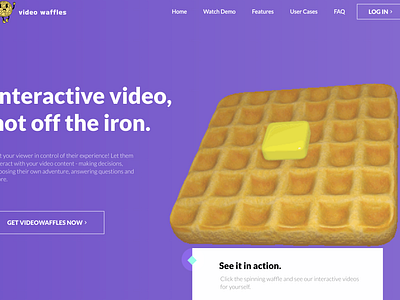 Interactive Video SaaS Landing Page branding fullstack interactive video landing page saas sales funnel sales page software for sale ui ux video design web design website