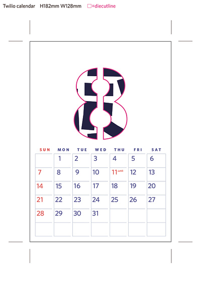 EMEA desk calendar calendar illustration patterns