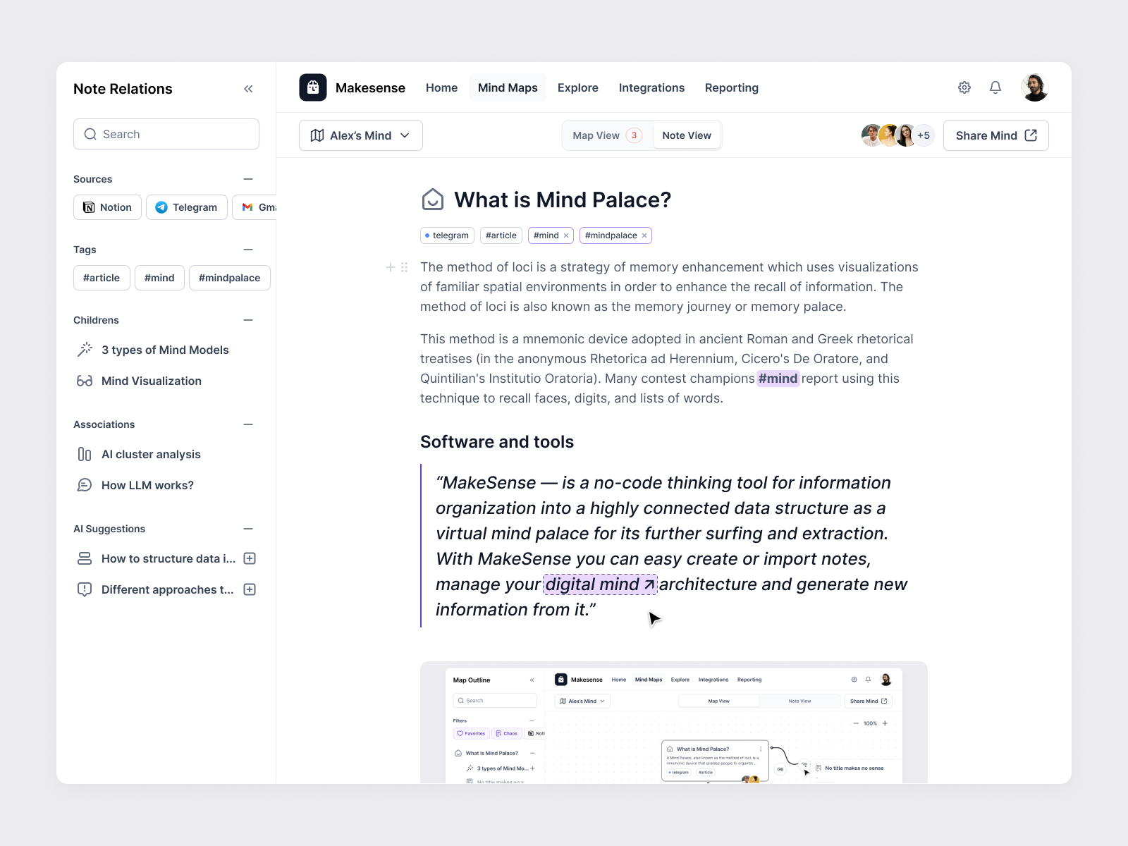 Example of Knowledge Management App Concept