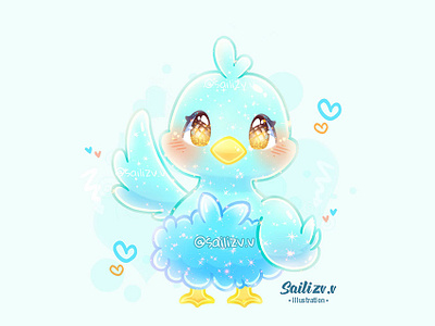 Ducklett Pokemon by sailizv.v adorable adorable lovely artwork concept creative cute art design digitalart illustration