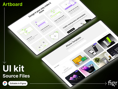 Make Artboard UI your own artboard branding design editable figma free graphic tool kit landing page mockup modern ui product design template ui ui kit ui ux web app web design website website design