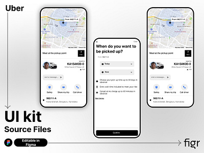 Make Uber UI your own app design booking app branding cab booking car booking design editable figma free kit landing page mobile app modern ui ola template uber ui ui ux web design website