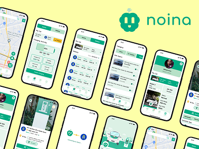 noina - Your friendliest EV car companion app branding design ev evcar figma graphic design illustration mobileapp ui uidesign ux uxui vector wireframe