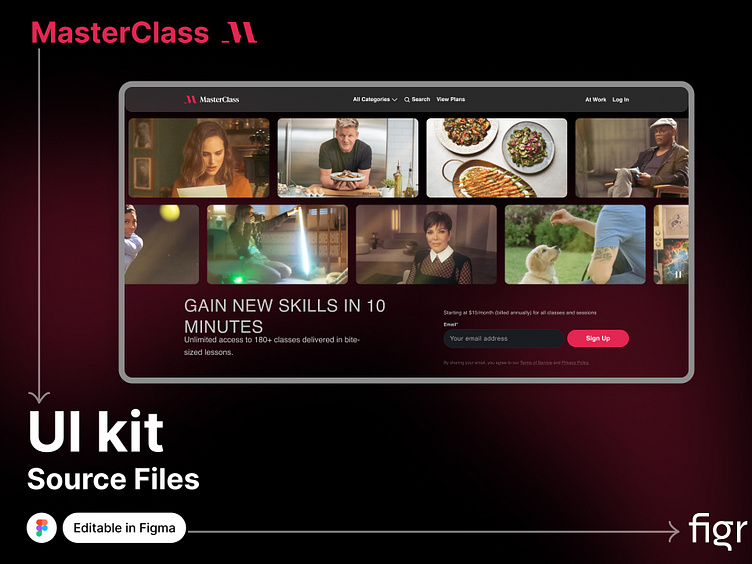 Make MasterClass UI your own by Figr Design on Dribbble
