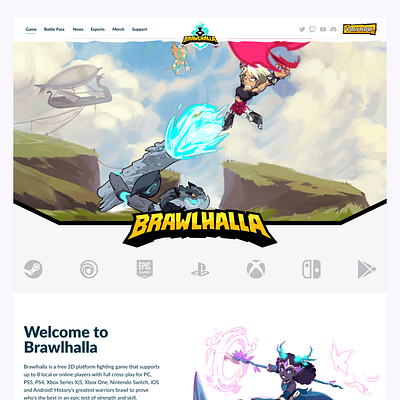 Brawlhalla Website - Redesign figma game ui uiux user interface website