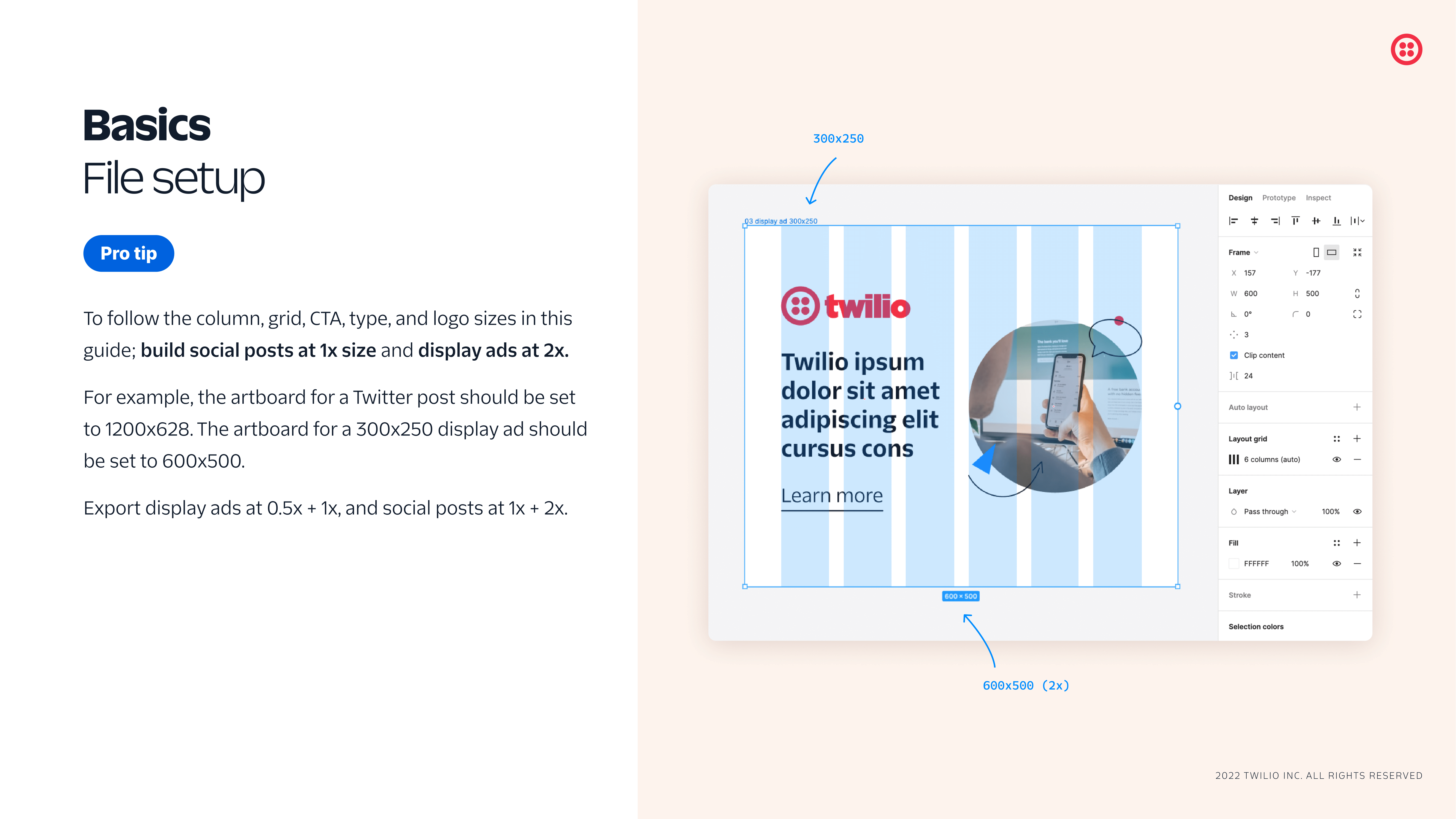 Ad and social post standards design system guidelines standards