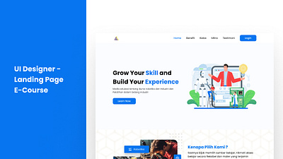 UI Landing Page E-Course app branding dailyui design landing page ui ui design web design